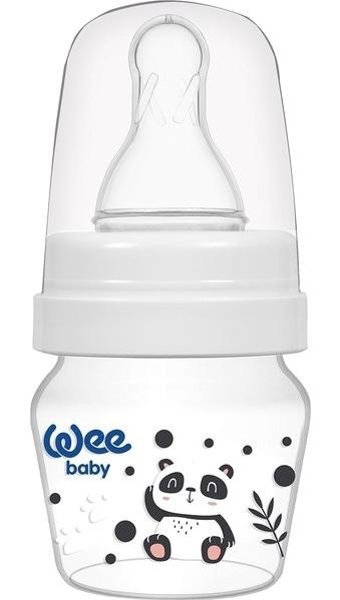 Wee Baby 778 Polipropilen Gaz Yapmayan Antikolik Yavaş Akışlı 0+ Ay Desenli Beyaz Biberon 30 ml