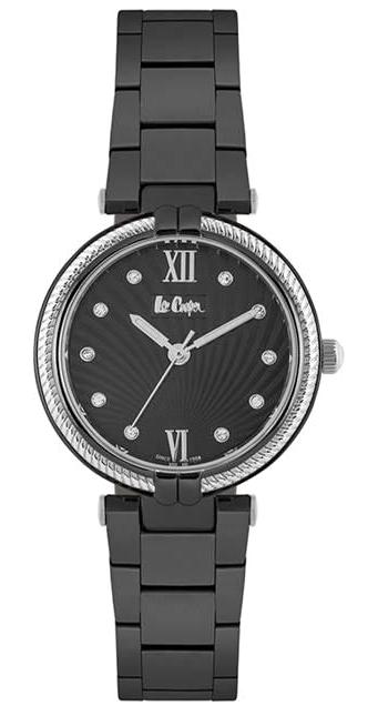 Lee Cooper LC06777.650 31 mm Siyah Çelik Kordon Analog Kol Saati