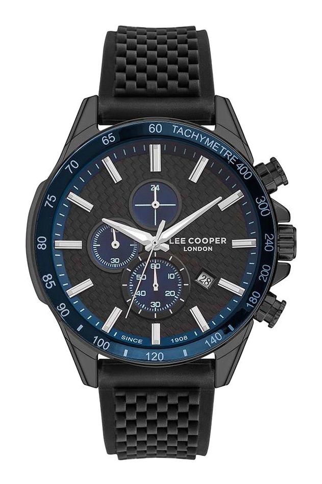 Lee Cooper LC07341.651 Takvimli 41-45 mm Siyah Çelik Kordon Analog Erkek Kol Saati