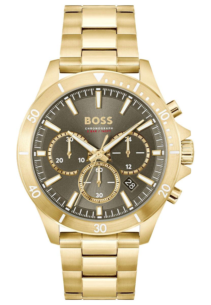 Boss Watches HB1514059 Takvimli 45 mm Altın-Çelik Kordon Analog Erkek Kol Saati