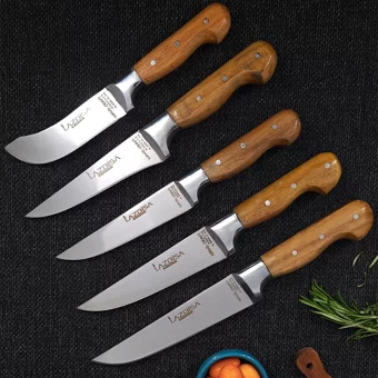Hand Craft 6 Parça Mutfak Bıçak Seti Stant Et Ekmek Sebze Meyve Bıçağı