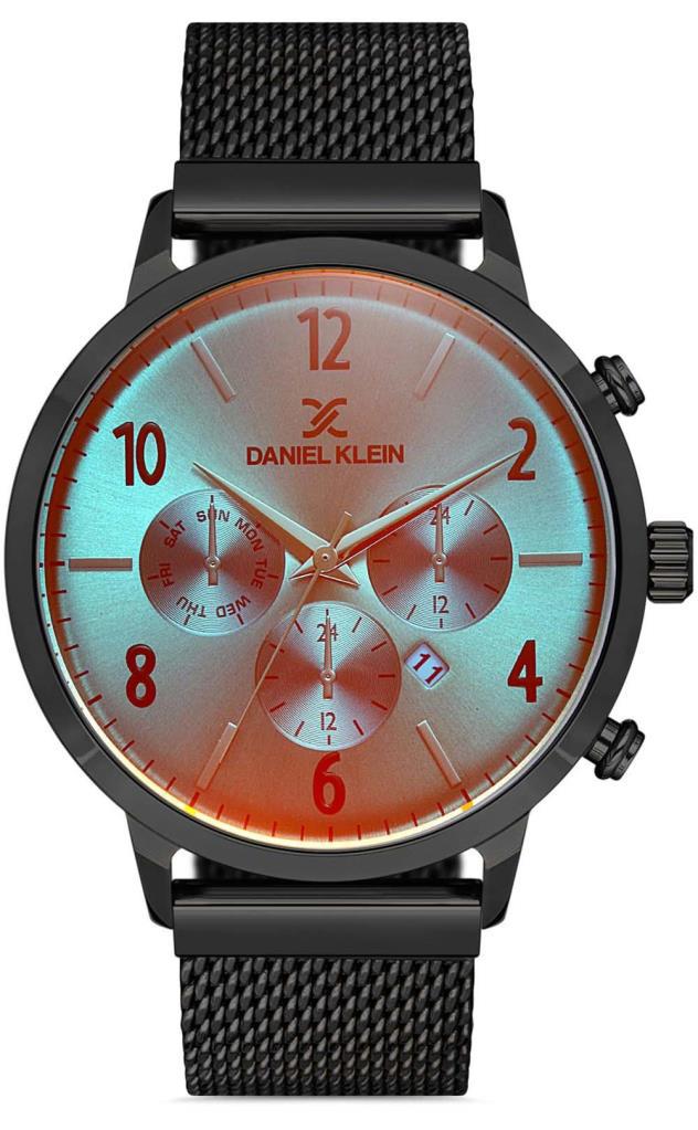 Daniel Klein DKM011814I-02 Takvimli 42 mm Siyah Metal Kordon Analog Erkek Kol Saati