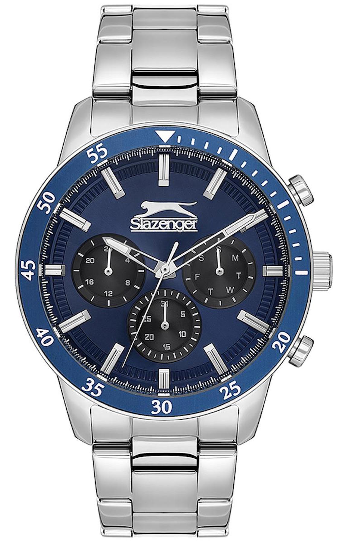 Slazenger SL.09.2260.2.01 Takvimli 45 mm Çelik Kordon Analog Erkek Kol Saati