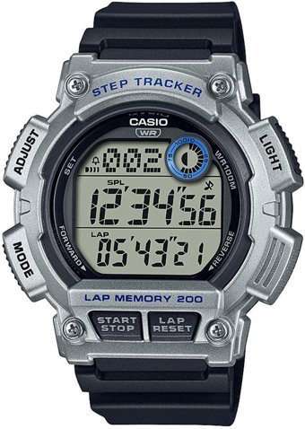 Casio WS-2100H-1A2VDF Takvimli 42 mm Siyah Silikon Kordon Dijital Erkek Kol Saati