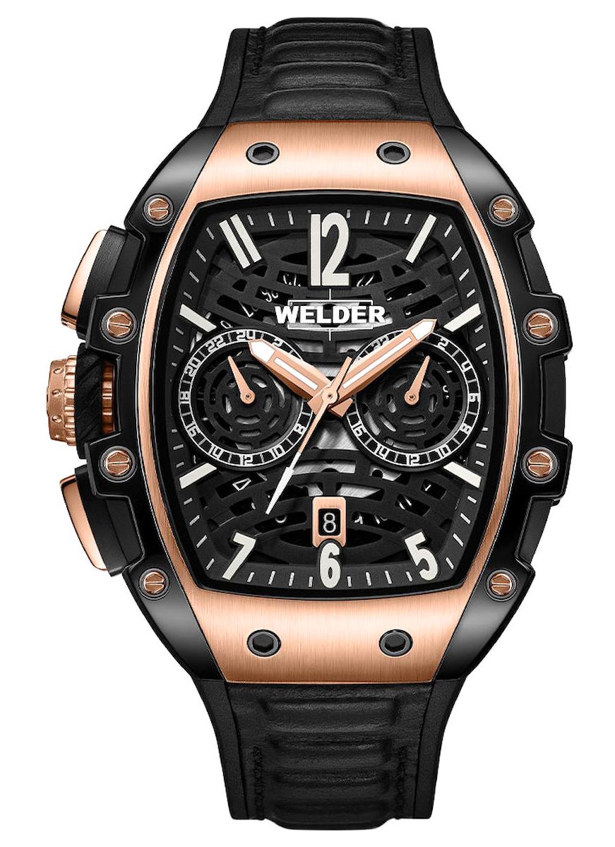 Welder Watch WRM2005 Pusulalı Takvimli 44 mm Siyah Silikon Kordon Analog Kol Saati