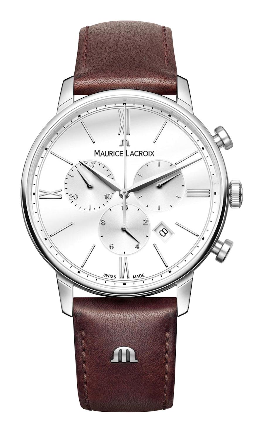 Maurice Lacroix ML-EL1098SS001112-1 Takvimli 40 mm Kahverengi Çelik Kordon Analog Kol Saati