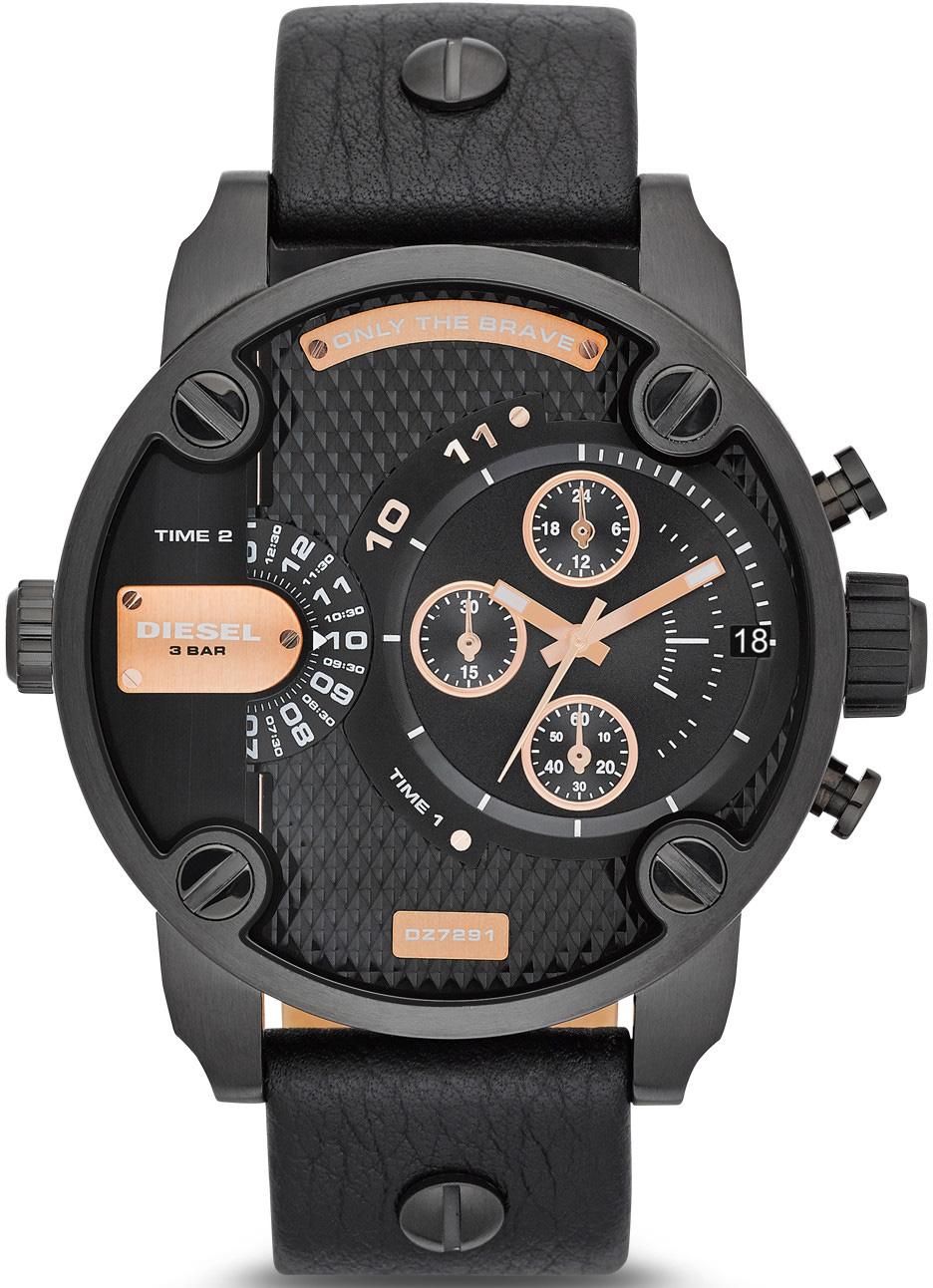 Diesel DZ7291 Takvimli 42 mm Siyah Deri Kordon Analog Kol Saati