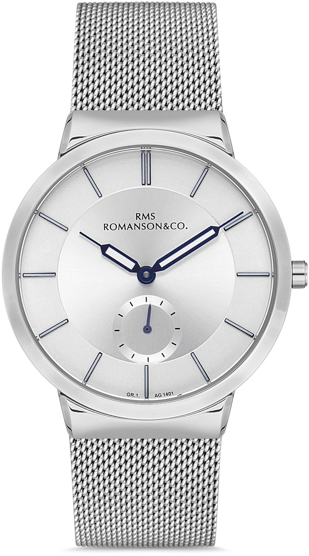Romanson GR.1.AG1401.03 42 mm Gri Hasır Kordon Analog Kol Saati