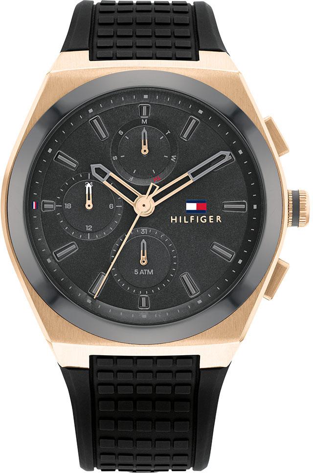 Tommy Hilfiger TH1791931 Takvimli 44 mm Siyah Silikon Kordon Analog Erkek Kol Saati