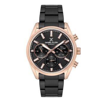 Daniel Klein DKE.1.10593.5 Takvimli 44 mm Siyah Çelik Kordon Analog Erkek Kol Saati