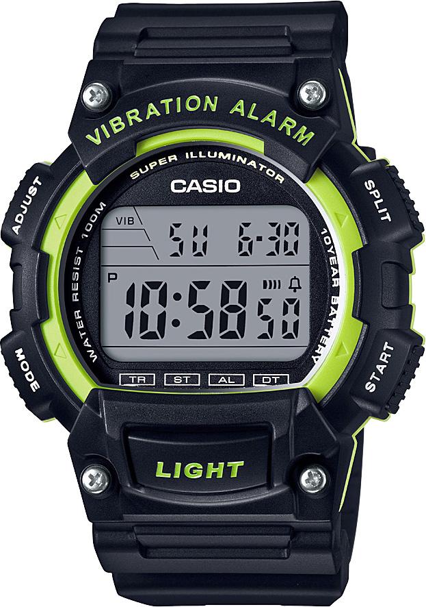 Casio W-736H-3AVDF Takvimli Siyah Silikon Kordon Dijital Erkek Kol Saati