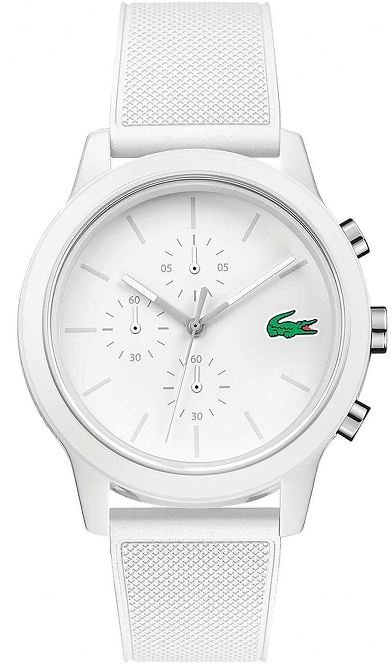 Lacoste LAC2010974 Takvimli 44 mm Beyaz Silikon Kordon Analog Erkek Kol Saati