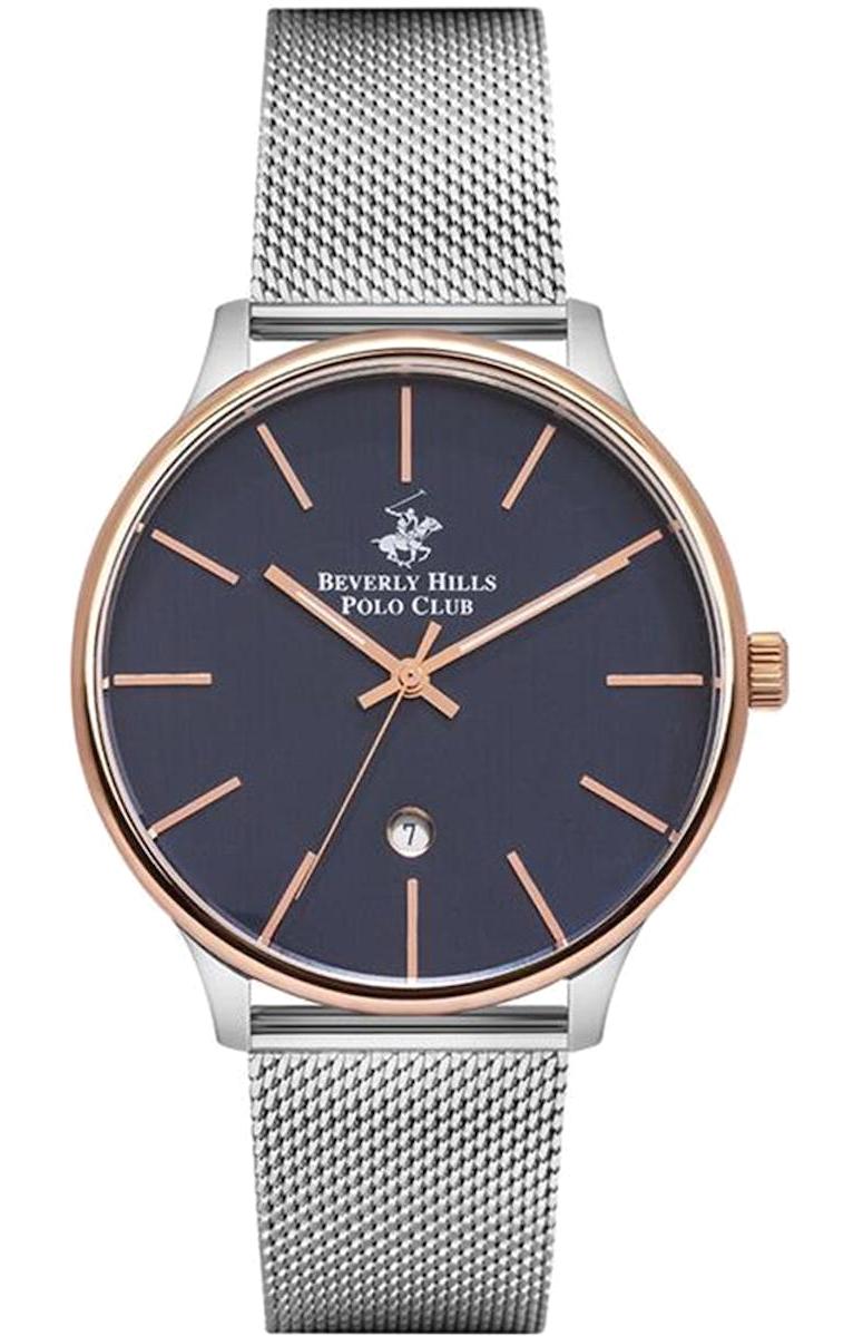 Beverly Hills Polo Club BP3060X590 Takvimli 42 mm Çelik-Hasır Kordon Analog Kol Saati
