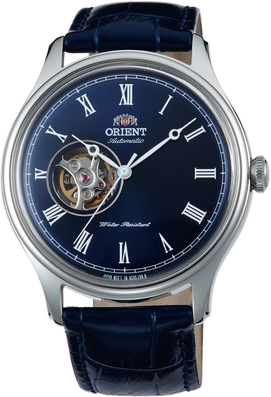 Orient FAG00004D0 Takvimli 43 mm Lacivert Deri Kordon Analog Kol Saati