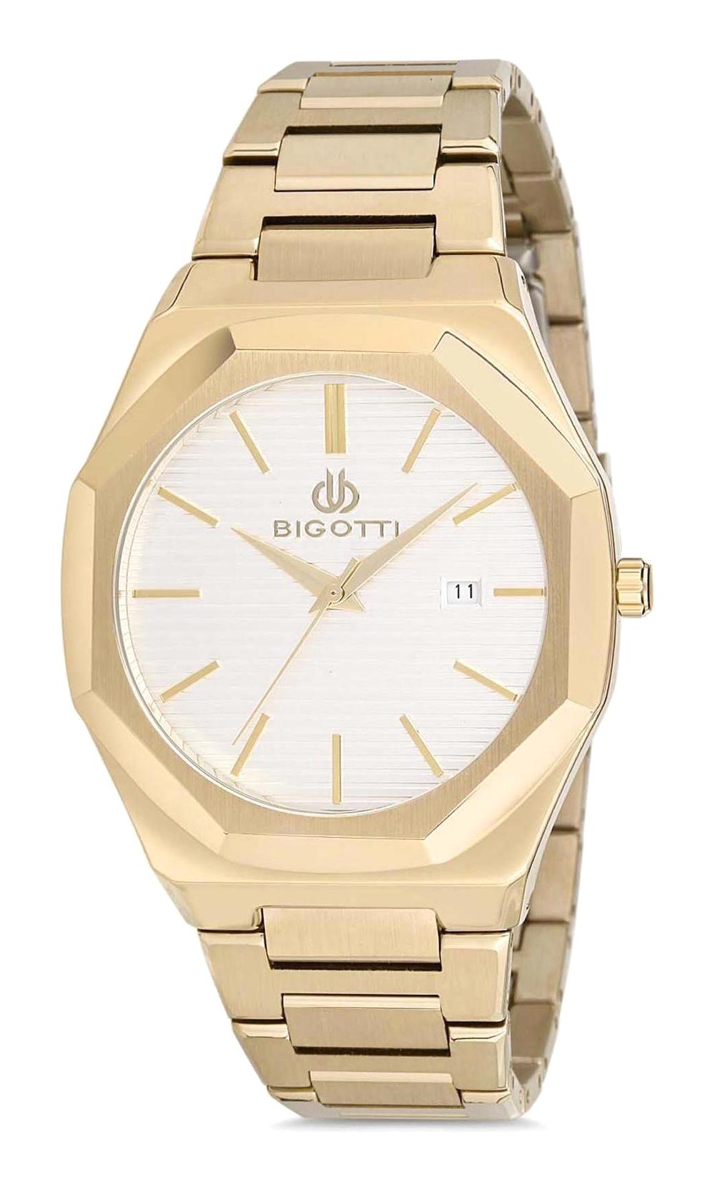 Bigotti BG.1.10186.5 Takvimli 41 mm Altın Çelik Kordon Analog Erkek Kol Saati