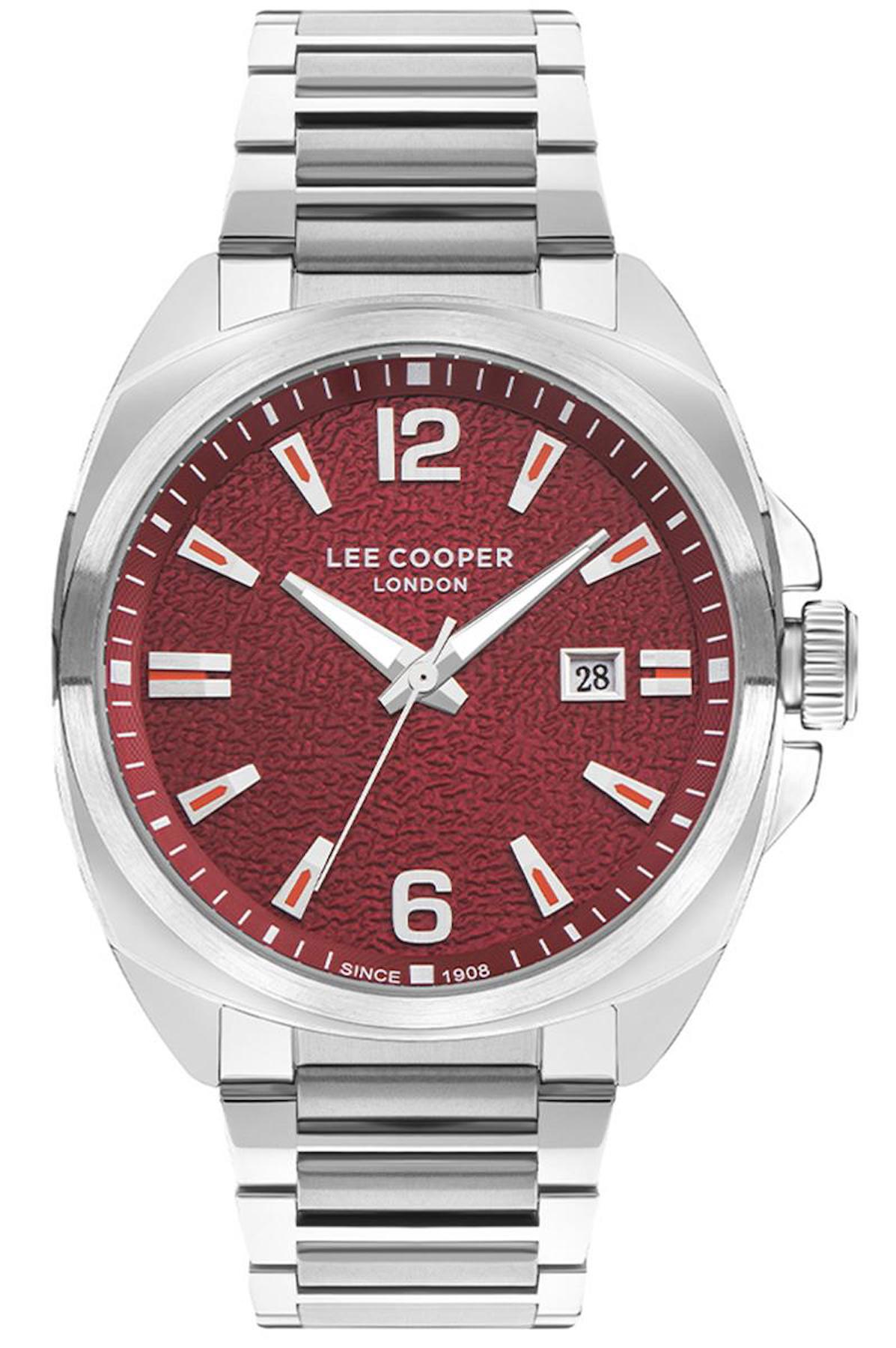 Lee Cooper LC07839.380 Takvimli Metal Kordon Analog Erkek Kol Saati
