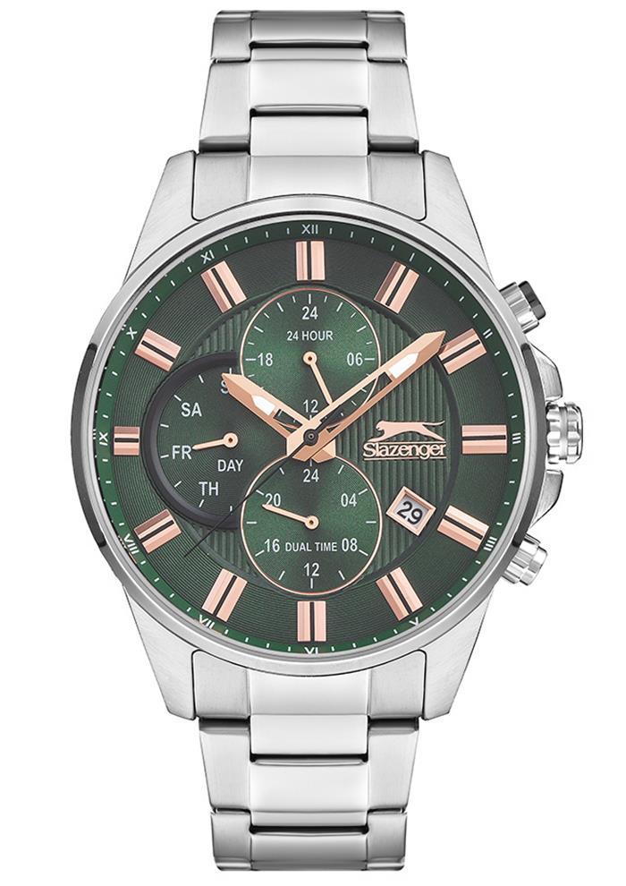 Slazenger SL.09.1961.2.02 Takvimli 45 mm Çelik Kordon Analog Erkek Kol Saati