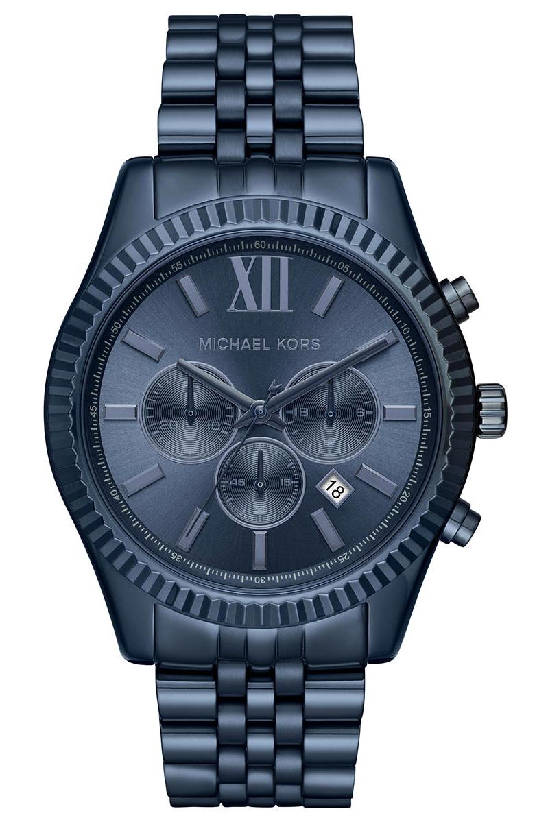 Michael Kors MK8480 Takvimli 45 mm Lacivert Çelik Kordon Analog Erkek Kol Saati