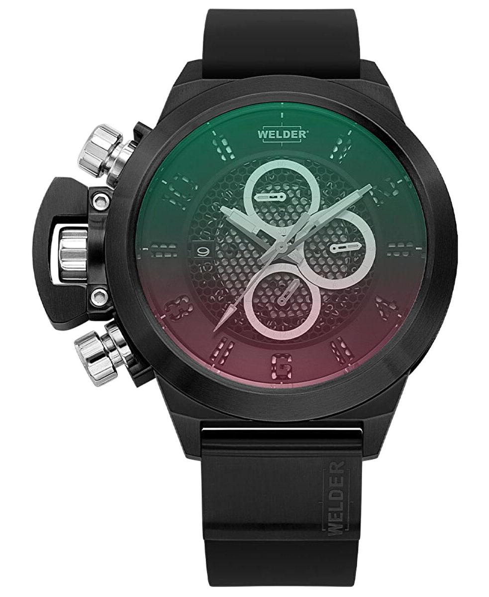 Welder Watch WRK4004 Pusulalı Takvimli 50 mm Siyah Silikon Kordon Analog Erkek Kol Saati