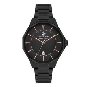 Beverly Hills Polo Club BP3375X650 Takvimli 42 mm Siyah Çelik Kordon Analog Erkek Kol Saati