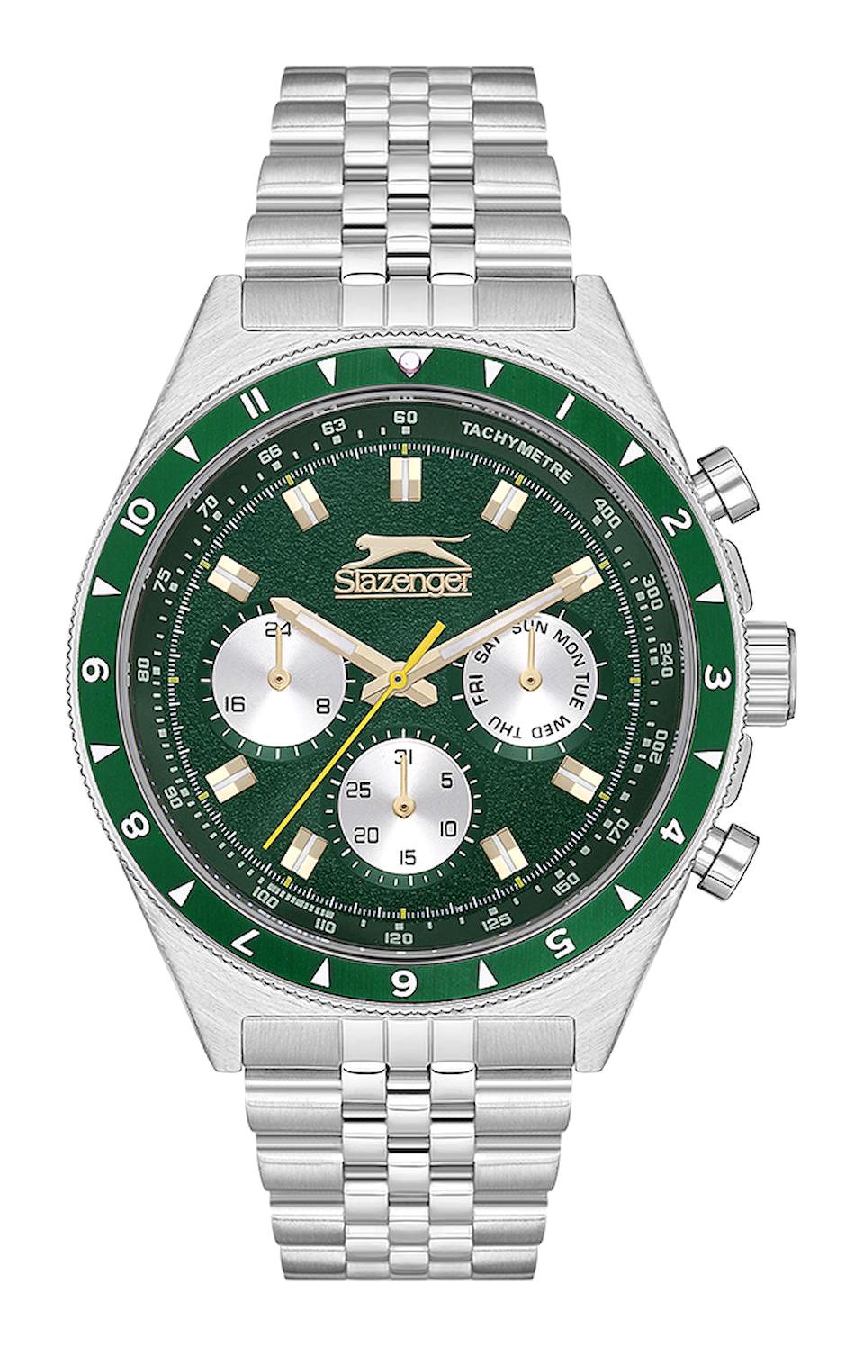 Slazenger SL.09.2248.2.06 Takvimli 45 mm Çelik Kordon Analog Erkek Kol Saati