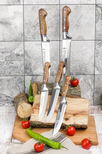 Gezgin Bıçak Premium Paslanmaz Çelik 5 li Mutfak Bıçağı Seti