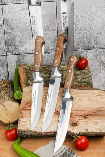 Gezgin Bıçak Premium Paslanmaz Çelik 5 li Mutfak Bıçağı Seti