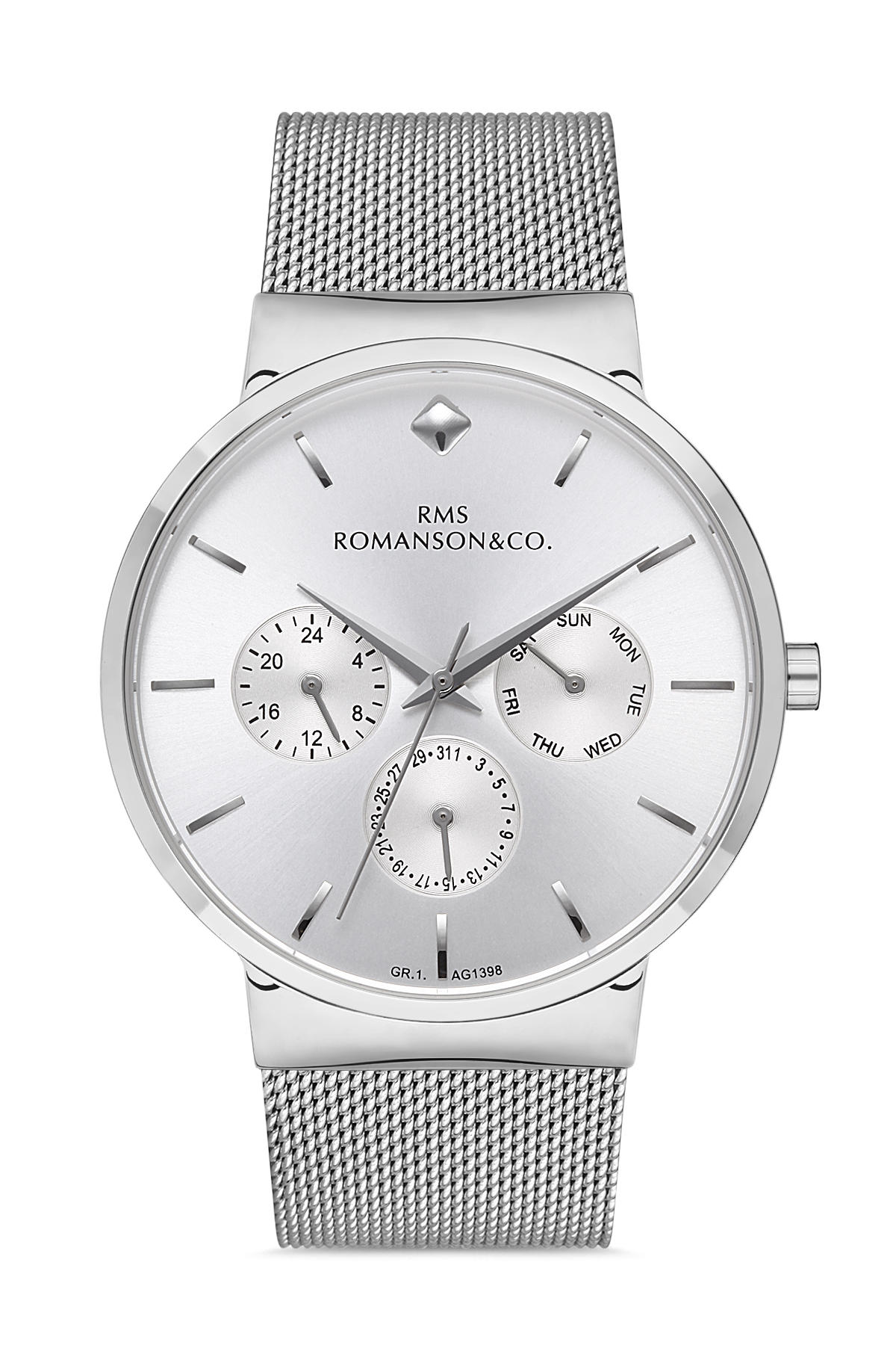 Grand Romanson GR.1.AG1398.01 Takvimli 43 mm Çelik Kordon Analog Erkek Kol Saati