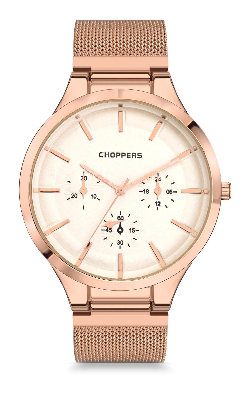 Choppers CEH28130 Rose Gold Metal Kordon Analog Erkek Kol Saati