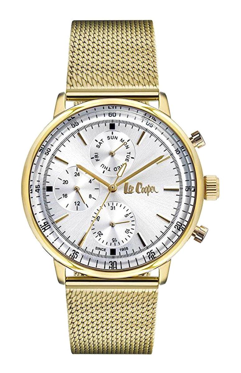 Lee Cooper LC06954.130-NL Takvimli Altın Çelik Kordon Analog Kol Saati
