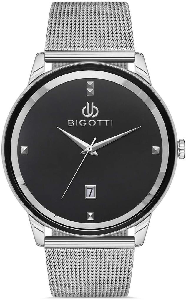 Bigotti BG.1.10230.1 Takvimli 38 mm Çelik-Hasır Kordon Analog Erkek Kol Saati