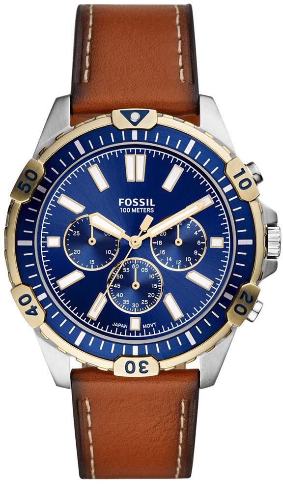 Fossil FFS5625 Takvimli 44 mm Kahverengi Deri Kordon Analog Erkek Kol Saati