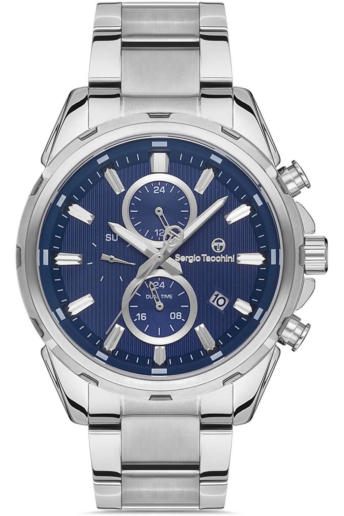 Sergio Tacchini ST.1.10299.2 Takvimli 43 mm Çelik Kordon Analog Erkek Kol Saati