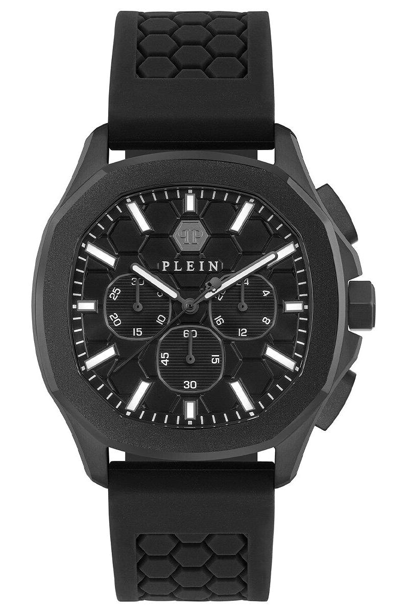 Philipp Plein PWSAA0823 Takvimli 45 mm Siyah Silikon Kordon Analog Erkek Kol Saati
