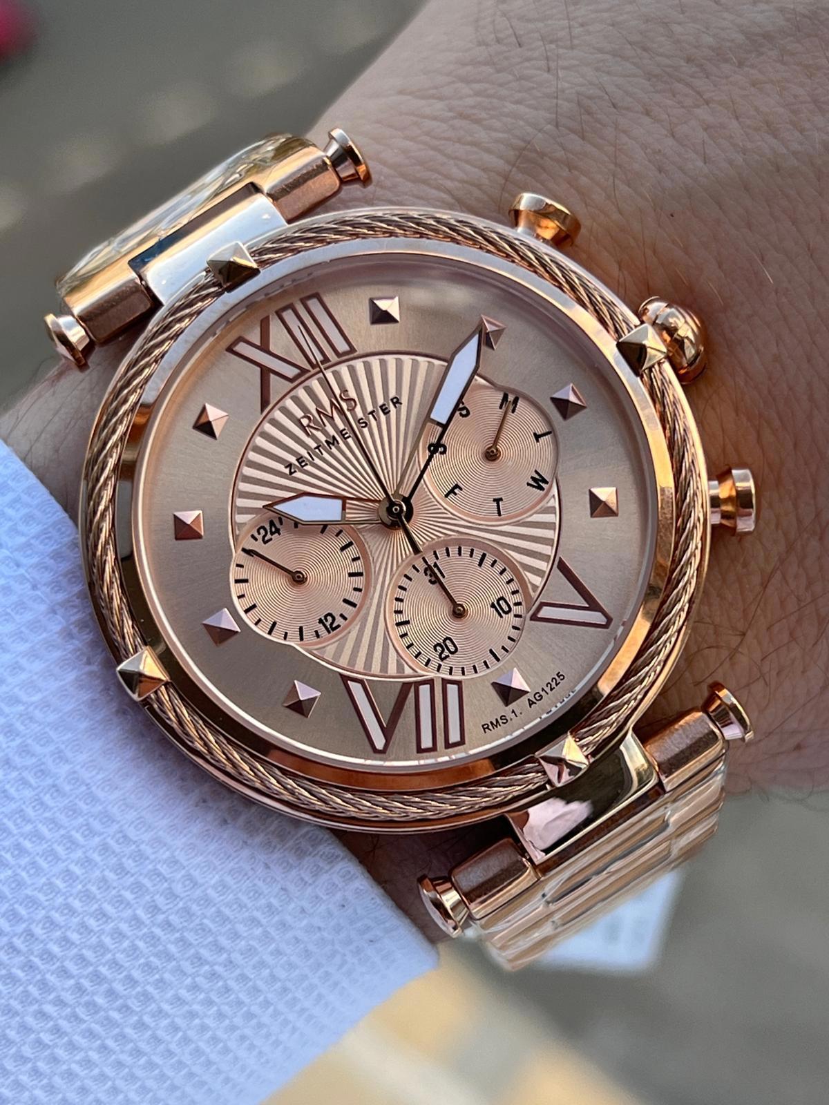 Romanson AG1493.05 Takvimli Rose Gold Çelik Kordon Analog Erkek Kol Saati