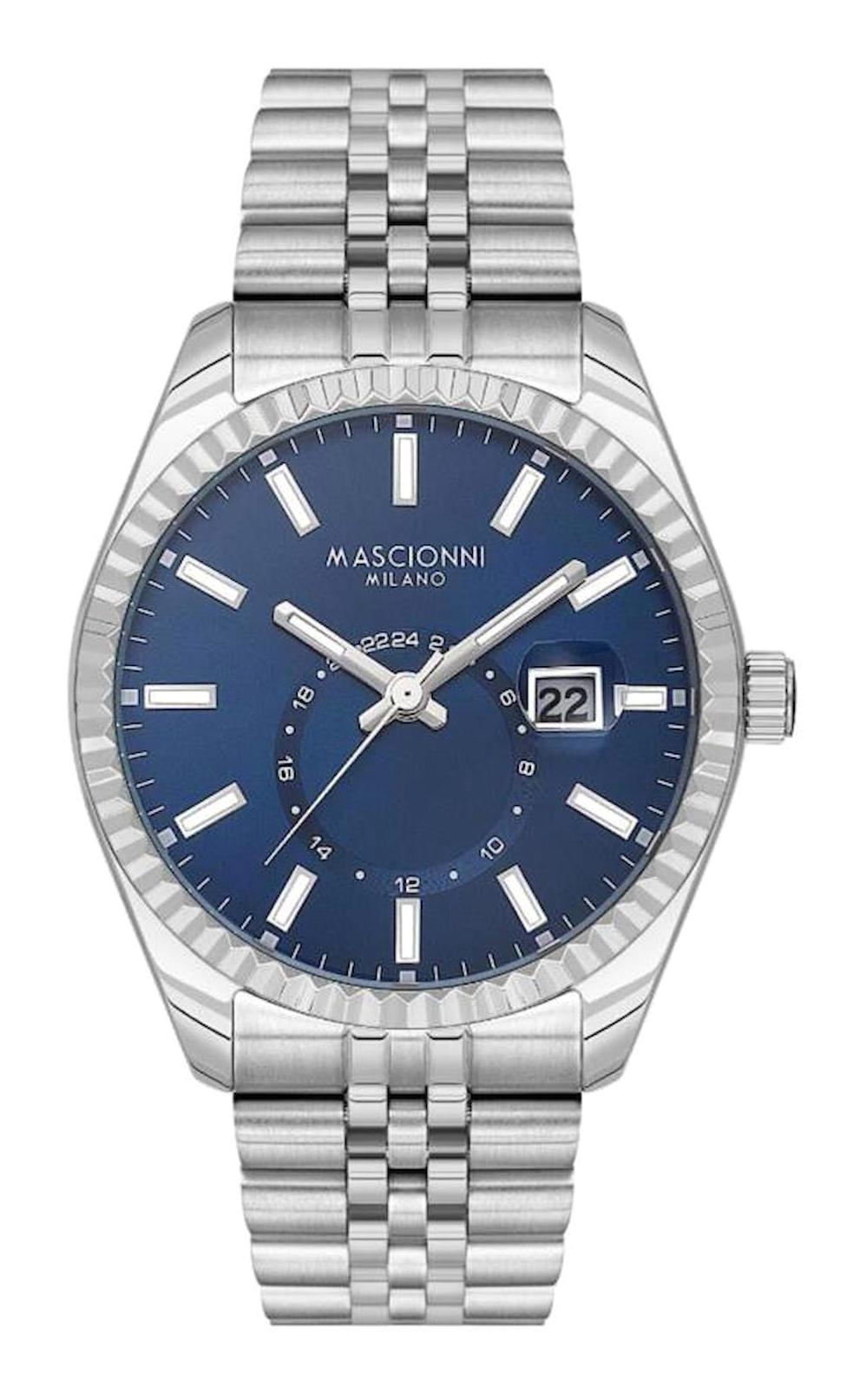 Mascionni M.1.1286.3 Takvimli 45 mm Çelik Kordon Analog Erkek Kol Saati