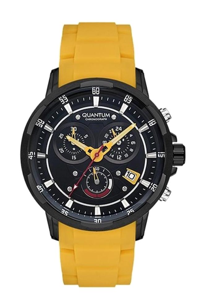 Quantum PWG714.654 Takvimli 45 mm Sarı Çelik Kordon Analog Kol Saati