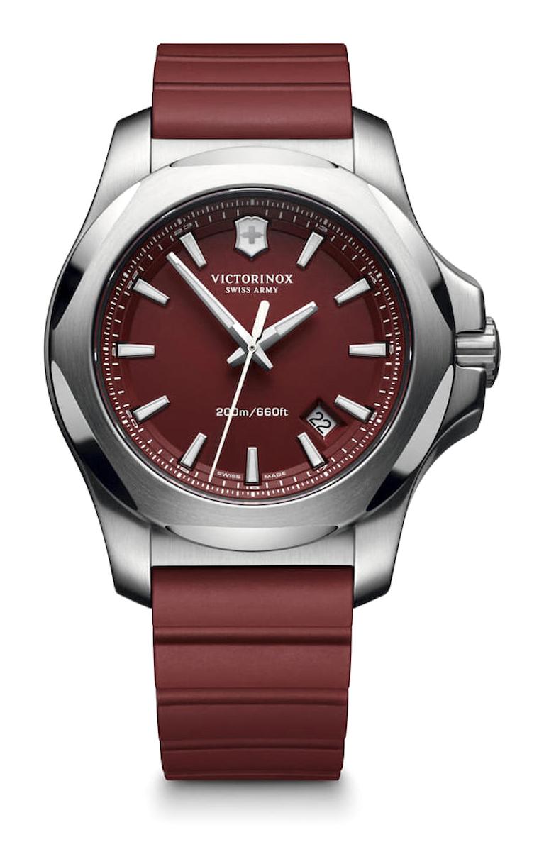 Victorinox 241719.1 Takvimli 43 mm Bordo Silikon Kordon Analog Kol Saati