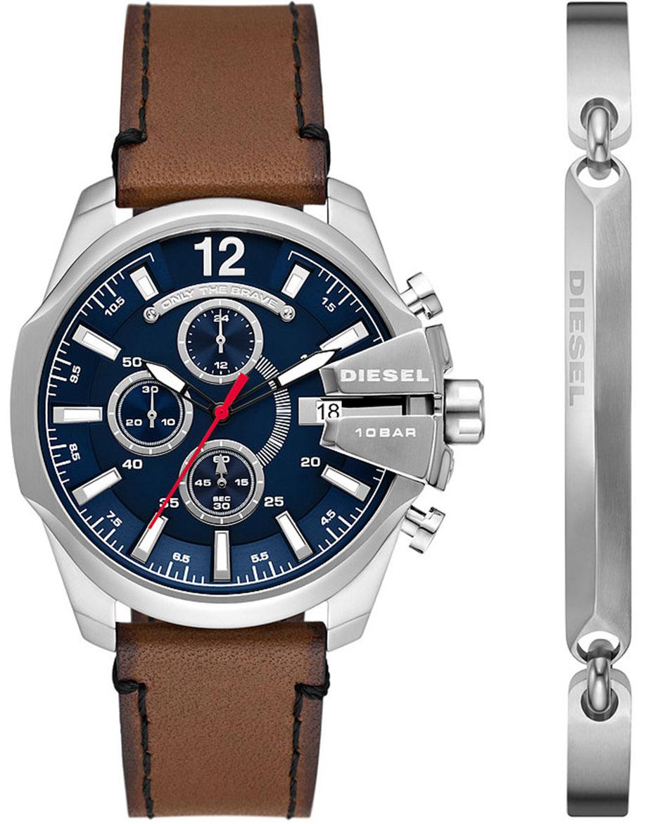 Diesel DZ4601SET Takvimli 43 mm Kahverengi Deri Kordon Analog Erkek Kol Saati