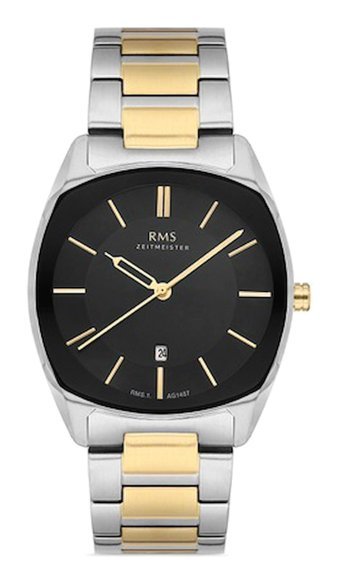 Romanson RMS.1.AG1487.06 Takvimli Altın-Çelik Kordon Analog Erkek Kol Saati