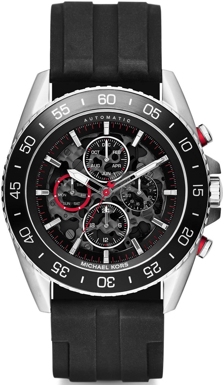 Michael Kors MK9013 Takvimli 44 mm Siyah Silikon Kordon Analog Kol Saati