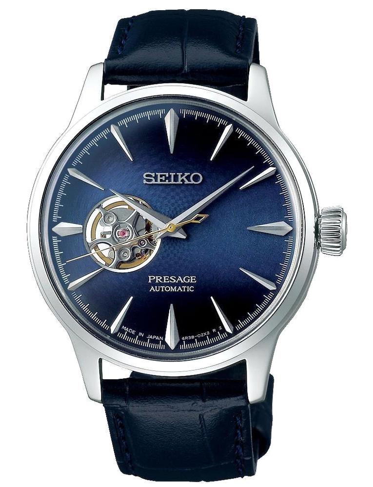 Seiko SSA405J Takvimli 41 mm Lacivert Deri Kordon Analog Erkek Kol Saati