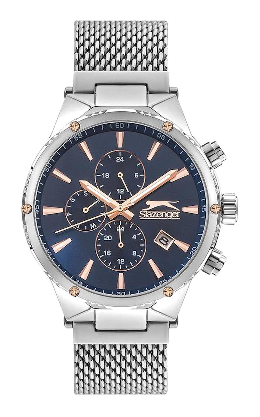 Slazenger SL.09.2167.2.01 Takvimli 44 mm Gri Plastik Kordon Analog Erkek Kol Saati