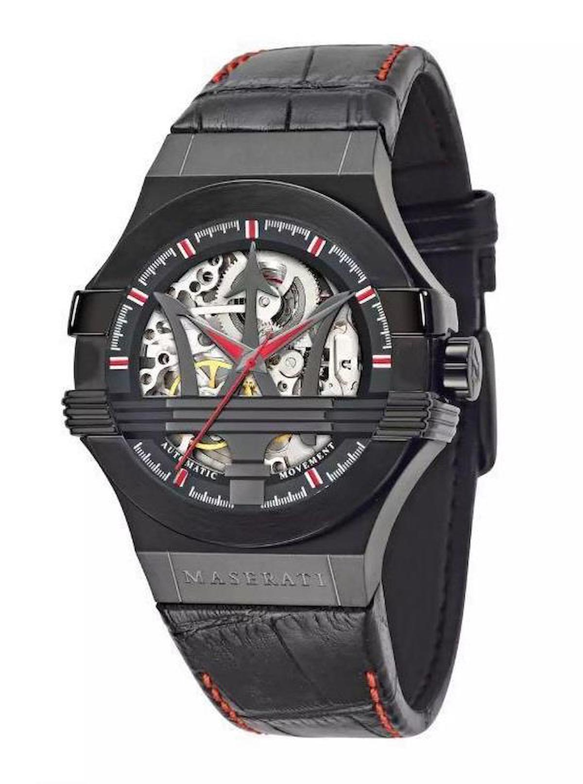 Maserati R8821108008 42 mm Siyah Deri Kordon Analog Erkek Kol Saati