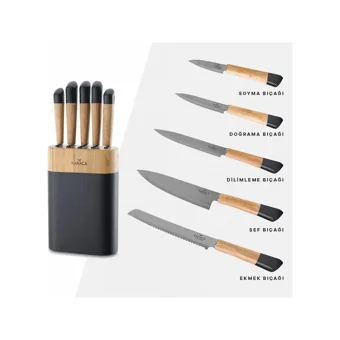 Karaca Maple Black 6 Parça Bıçak Seti