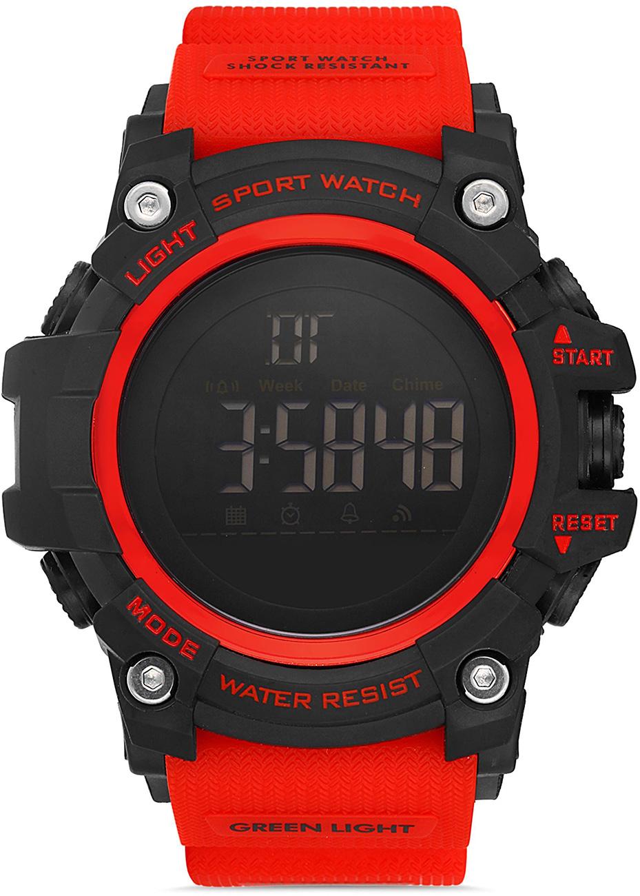 Carrera CRR-M13SK84-DI02 Takvimli 54 mm Kırmızı Silikon Kordon Dijital Kol Saati