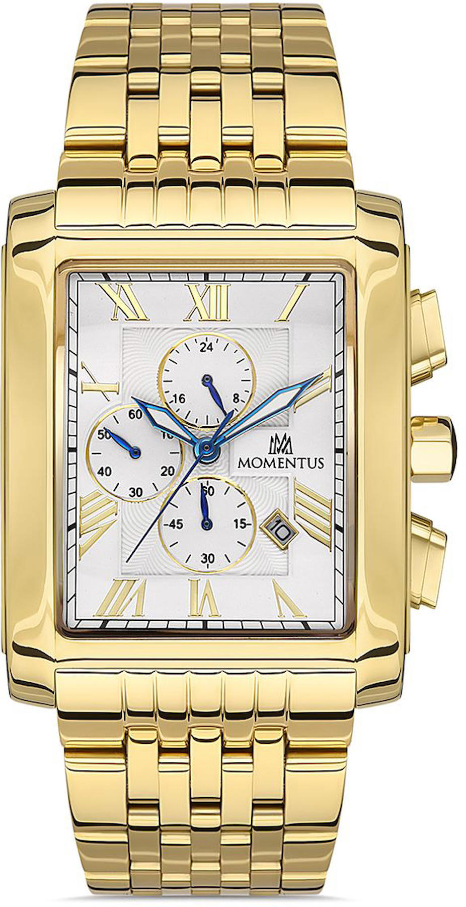 Momentus TM111G-02SG Takvimli 44 mm Çelik Kordon Analog Erkek Kol Saati