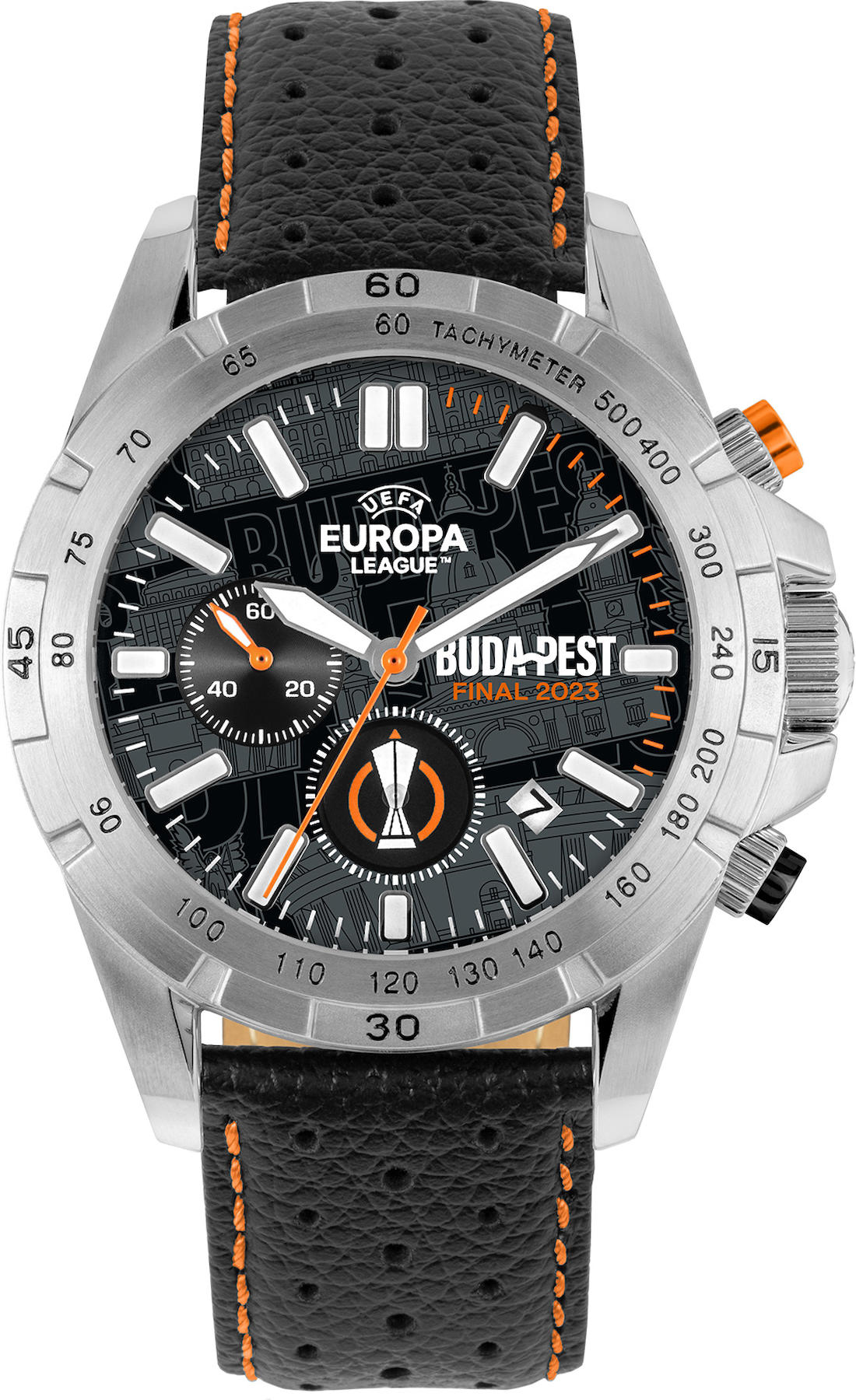 Jacques Lemans EL-101D Pusulalı Takvimli 42 mm Siyah Deri Kordon Analog Kol Saati