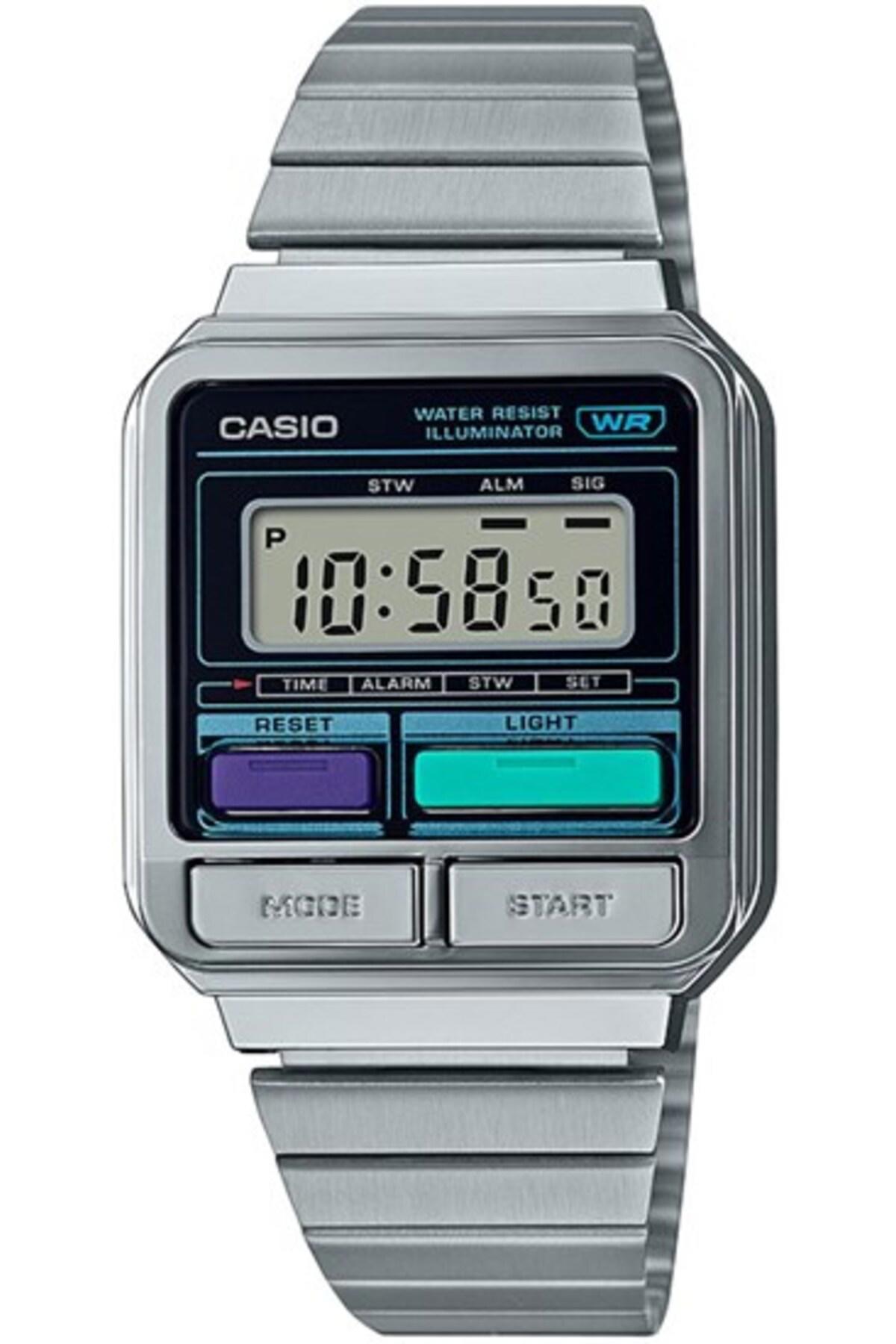 Casio A120WE-1ADF Takvimli 40 mm Çelik Kordon Analog Erkek Kol Saati