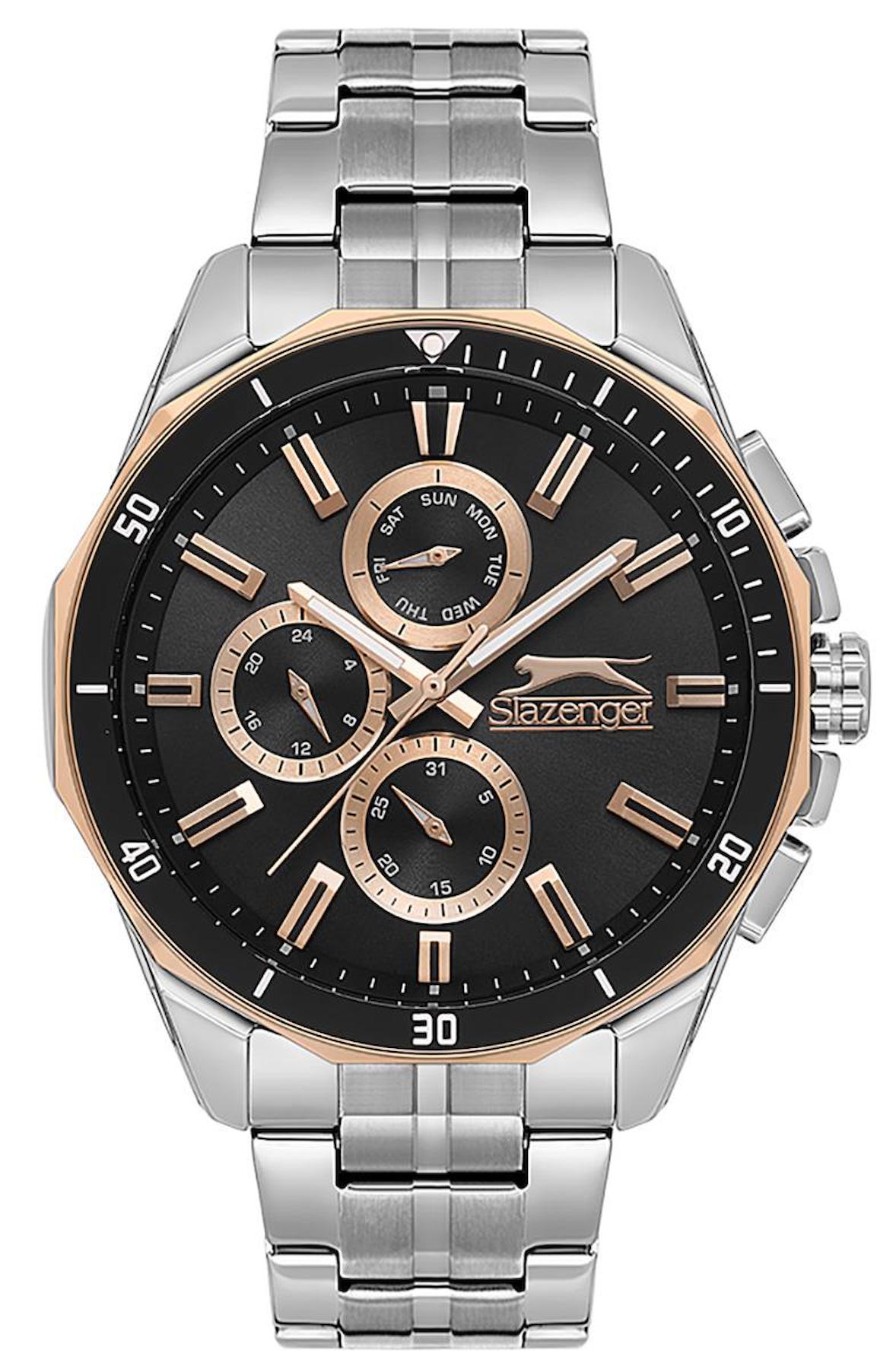 Slazenger SL.09.2245.2.02 Takvimli 46 mm Metal Kordon Analog Erkek Kol Saati